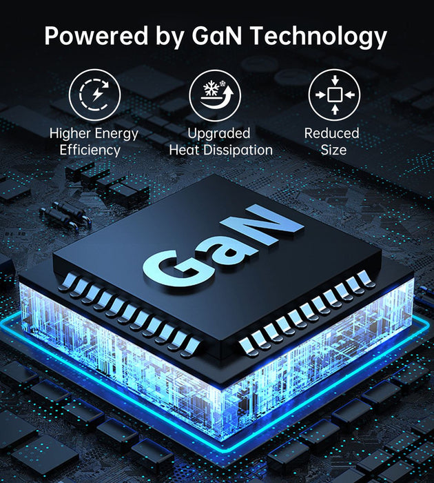 Choetech PD8008 100W GaN fast charger 2x USB-A / 2x USB-C - white