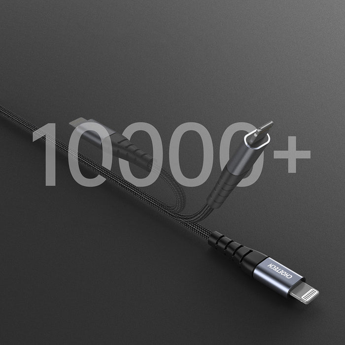 Choetech IP0041 USB-C / Lightning MFi 480Mb/s 3A 2 m cable - black