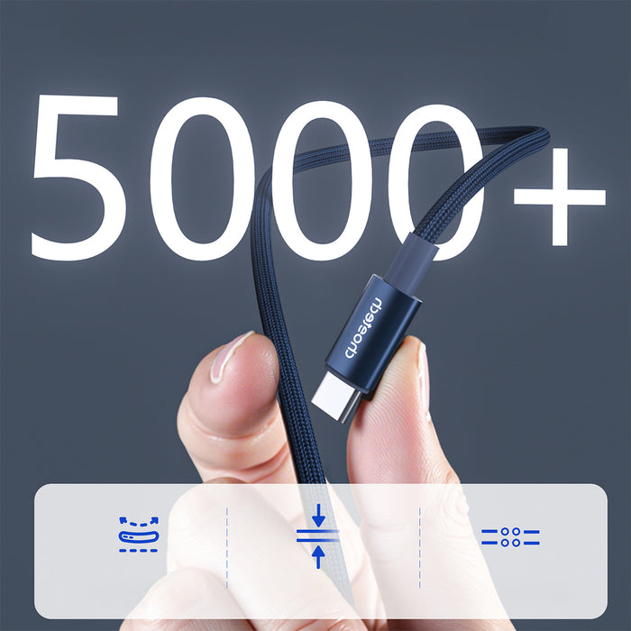 Choetech XCC-1068 PD 60W USB-C - USB-C Cable with Display 1.2 m - Blue