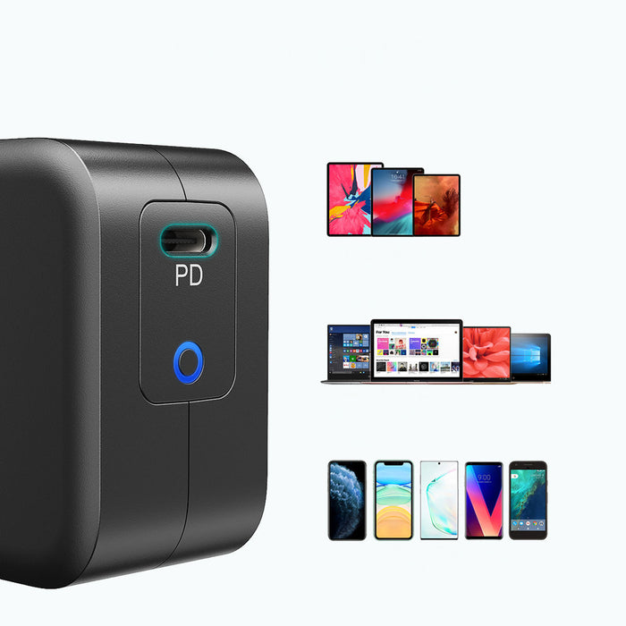 Choetech GaN USB Type C wall charger 61W Power Delivery black (Q6006)