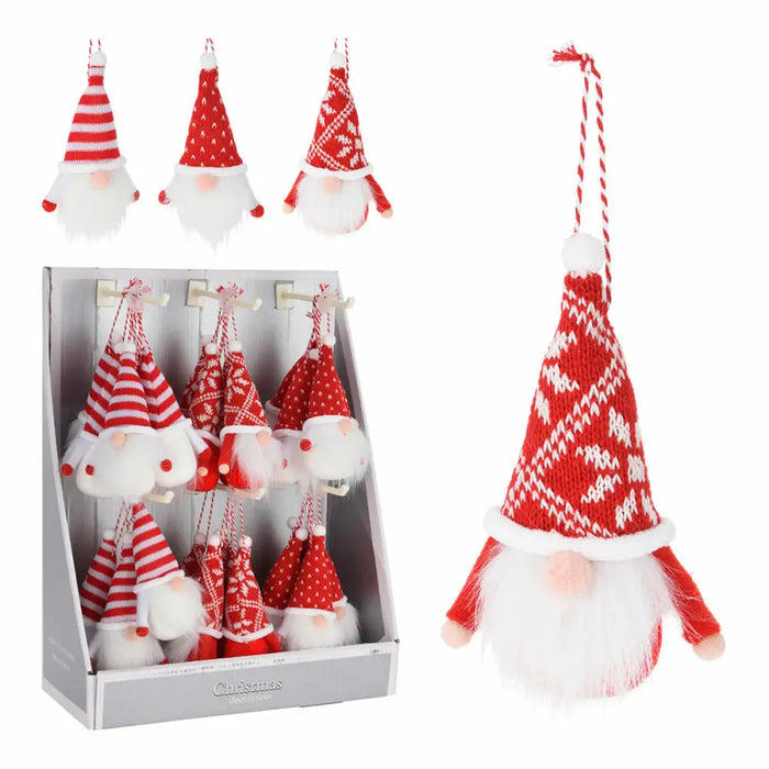 Christmas bauble BASIC & CO Red White Gnome 5,3 x 3,5 x 13,6 cm - Декорация и Осветление<<<Дом
