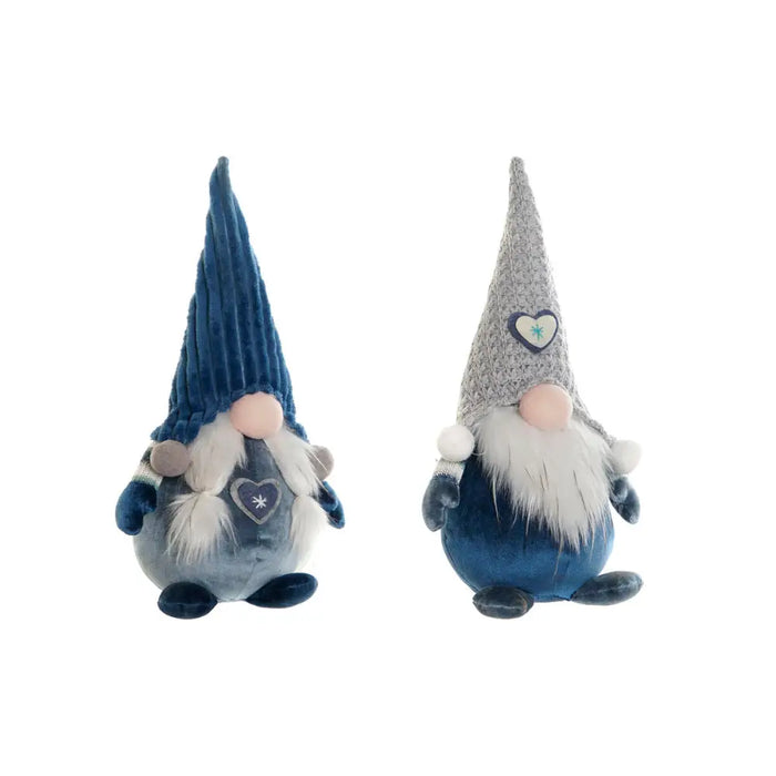 Christmas bauble DKD Home Decor Blue White Grey Gnome 13 x 12 x 35 cm (2 Units) - Декорация и Осветление<<<Дом