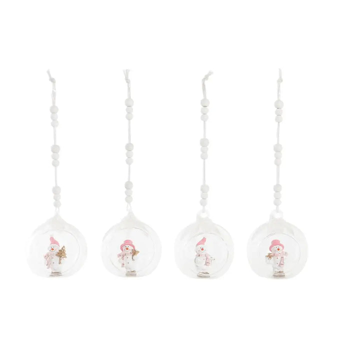 Christmas bauble DKD Home Decor Crystal Resin (7 x 6 x 8 cm) (4 Units) - Декорация и Осветление<<<Дом