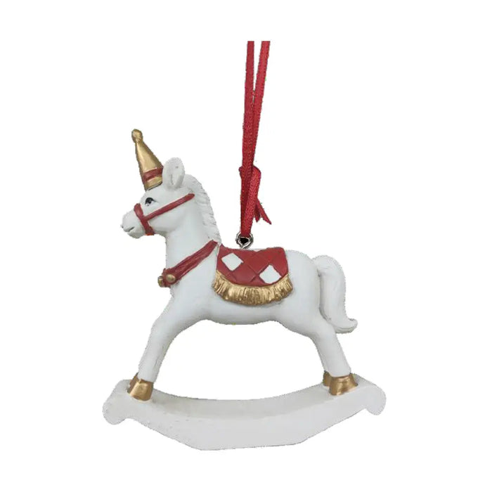 Christmas bauble DKD Home Decor Horse Resin (14 x 3,5 x 14 cm) (2 Units) - Декорация и Осветление<<<Дом