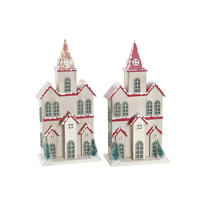 Christmas bauble DKD Home Decor House MDF (13 x 8 x 28 cm) (2 Units) - Декорация и Осветление<<<Дом