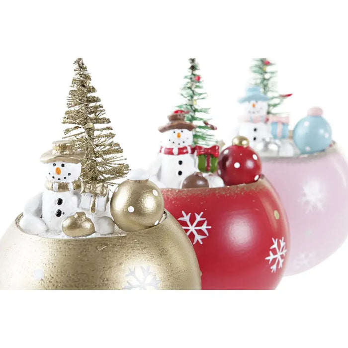Christmas bauble DKD Home Decor MDF (8 x 8 x 11 cm) (3) (3 Units) - Декорация и Осветление<<<Дом