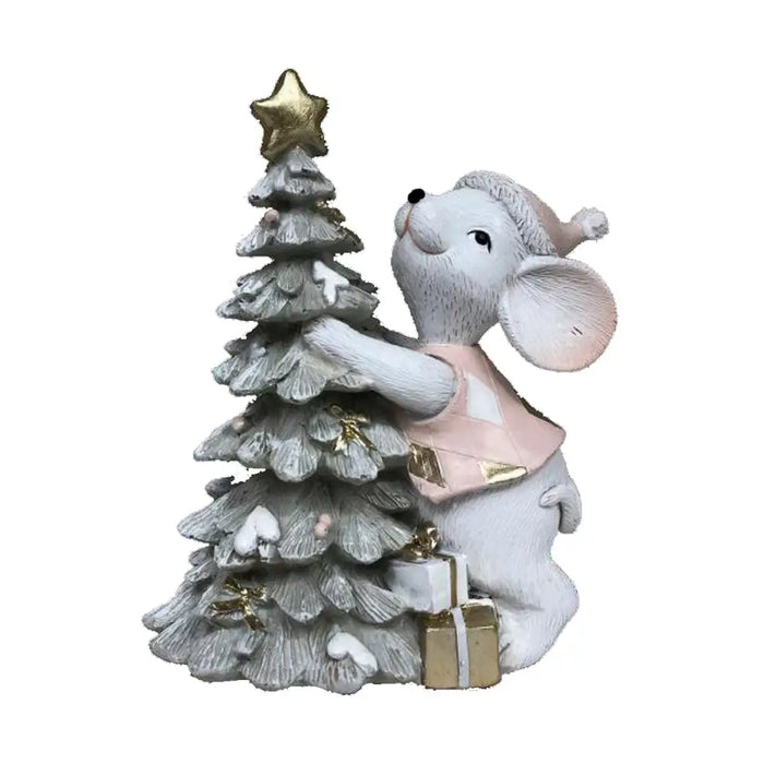 Christmas bauble DKD Home Decor Mouse Resin (10 x 6,5 x 11 cm) (2 Units) - Декорация и Осветление<<<Дом