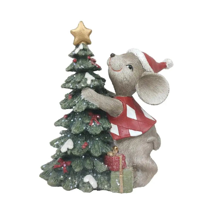 Christmas bauble DKD Home Decor Mouse Resin (10 x 6,5 x 11 cm) (2 Units) - Декорация и Осветление<<<Дом