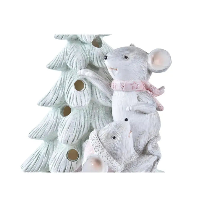 Christmas bauble DKD Home Decor Mouse Resin (13 x 8,5 x 16 cm) (2 Units) - Коледни украси<<<Декорация и