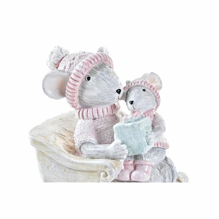 Christmas bauble DKD Home Decor Mouse Resin (8 x 5,5 x 10 cm) - Декорация и Осветление<<<Дом Градина<<<BigBuy&&&Коледни