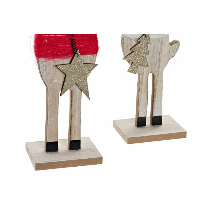 Christmas bauble DKD Home Decor Polyester Wood (2 pcs) (9 x 6 x 39 cm) - Декорация и Осветление<<<Дом