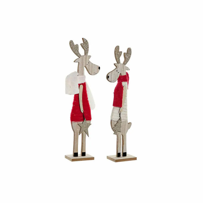 Christmas bauble DKD Home Decor Polyester Wood (2 pcs) (9 x 6 x 39 cm) - Декорация и Осветление<<<Дом