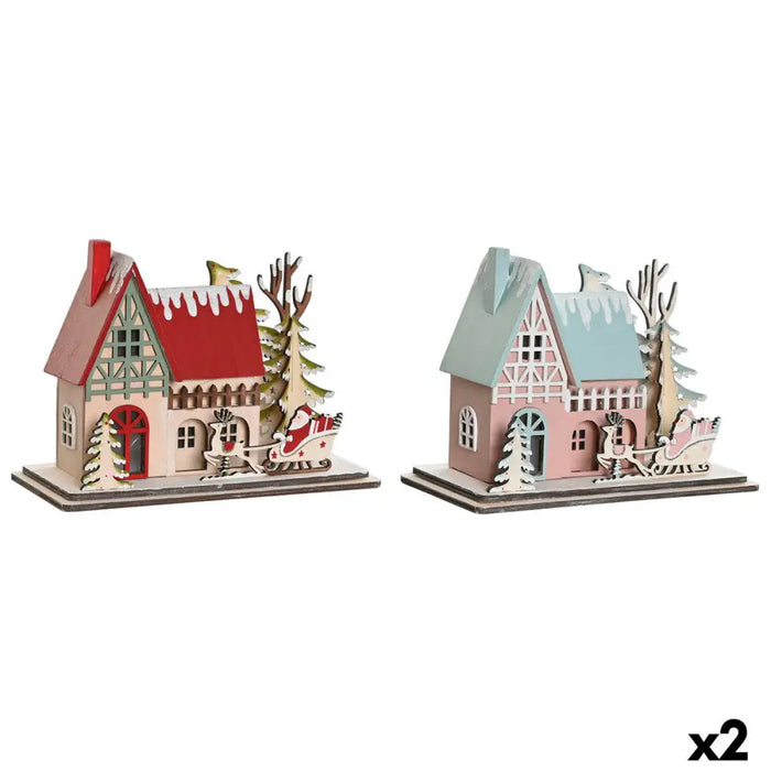 Christmas bauble DKD Home Decor Red Light Pink 23,5 x 11 x 20,5 cm (2 Units) - Декорация и Осветление<<<Дом