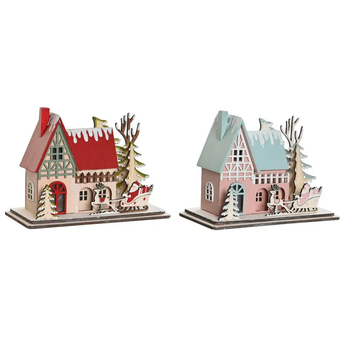 Christmas bauble DKD Home Decor Red Light Pink 23,5 x 11 x 20,5 cm (2 Units) - Декорация и Осветление<<<Дом