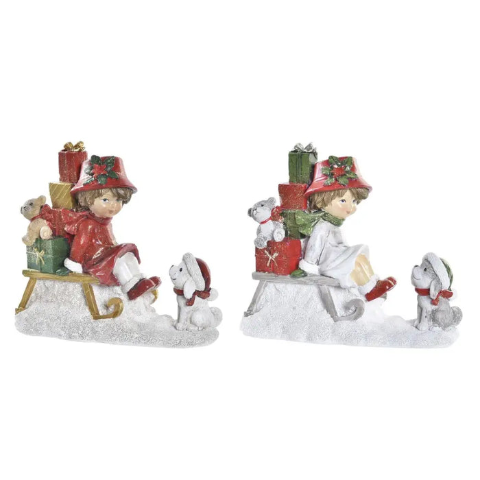 Christmas bauble DKD Home Decor Resin (14,5 x 7 x 12,5 cm) (2 Units) - Декорация и Осветление<<<Дом