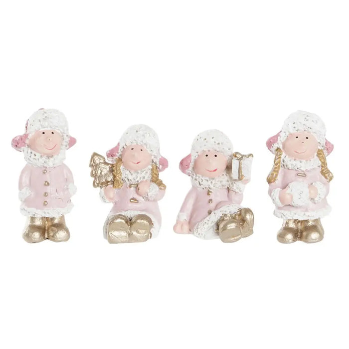 Christmas bauble DKD Home Decor Resin Angel (3,5 x 2,5 x 4 cm) (4 Units) - Декорация и Осветление<<<Дом