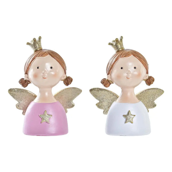 Christmas bauble DKD Home Decor Resin Angel (9 x 5 x 12 cm) (2 Units) - Декорация и Осветление<<<Дом