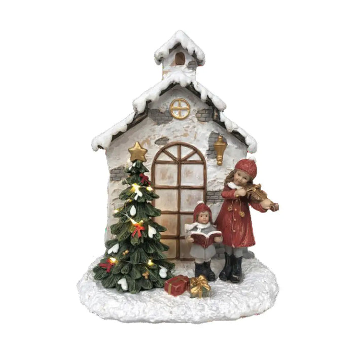 Christmas bauble DKD Home Decor Resin House (16,5 x 9 x 21 cm) (2 Units) - Декорация и Осветление<<<Дом