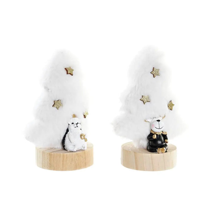 Christmas bauble DKD Home Decor Tree Polyester MDF Resin (12 x 8 x 15,5 cm) (2 Units) - Декорация и Осветление<<<Дом