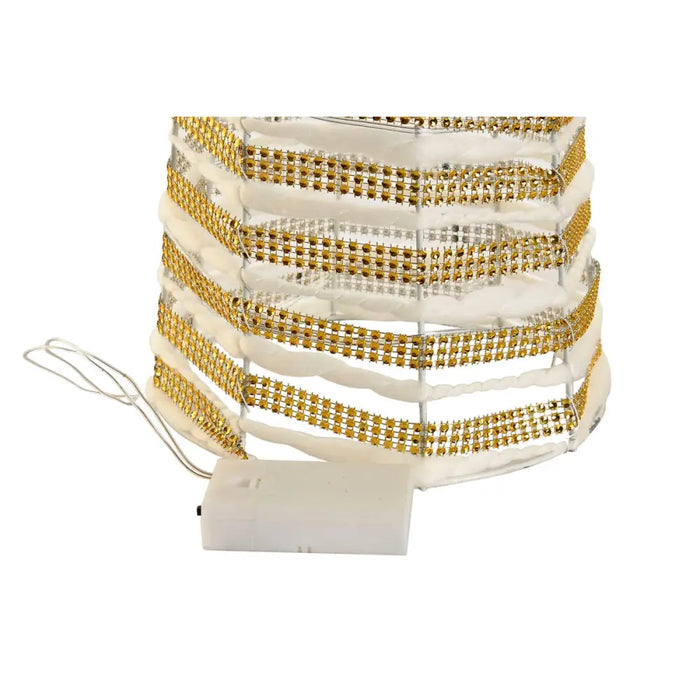 Christmas bauble DKD Home Decor White Golden 20 x 20 x 80 cm (3 Pieces) - Декорация и Осветление<<<Дом