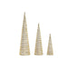 Christmas bauble DKD Home Decor White Golden 20 x 20 x 80 cm (3 Pieces) - Декорация и Осветление<<<Дом