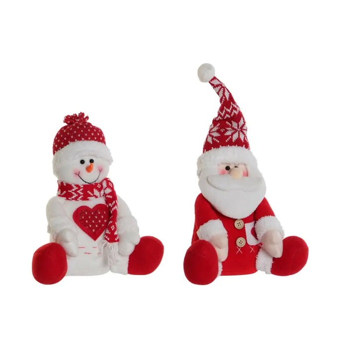 Christmas bauble DKD Home Decor White Red 24 x 14 x 30,5 cm (2 Units) - Декорация и Осветление<<<Дом