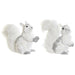 Christmas bauble DKD Home Decor White Squirrel 22 x 11 x 22 cm (2 Units) - Декорация и Осветление<<<Дом