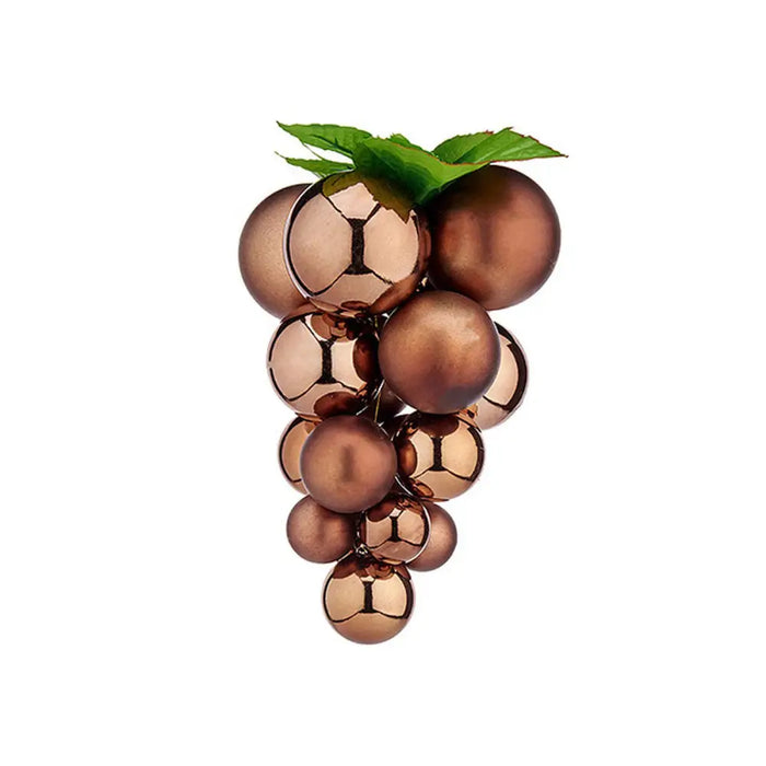 Christmas Bauble Grapes Brown Plastic 22 x 22 x 33 cm - Декорация и Осветление<<<Дом Градина<<<BigBuy&&&Коледни