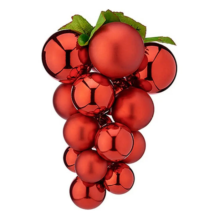 Christmas Bauble Grapes Small Red Plastic 15 x 15 x 20 cm - Декорация и Осветление<<<Дом Градина<<<BigBuy&&&Коледни