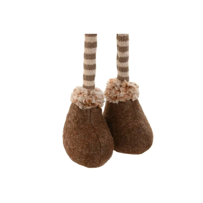 Christmas bauble Home ESPRIT Brown Beige Gnome 30 x 18 x 65 cm (2 Units) - Декорация и Осветление<<<Дом