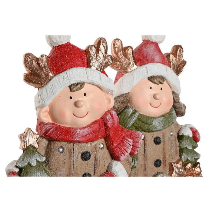 Christmas bauble Home ESPRIT Brown Red 23 x 10,5 x 40 cm (2 Units) - Коледни украси<<<Декорация и Осветление<<<Дом