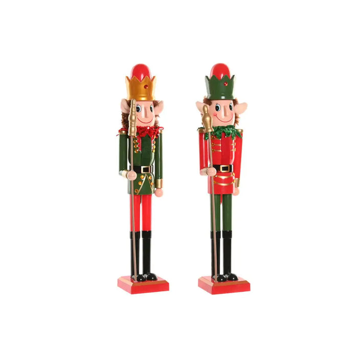 Christmas bauble Home ESPRIT Multicolour Nutcracker Elf 11 x 10 x 54 cm (2 Units) - Декорация и Осветление<<<Дом