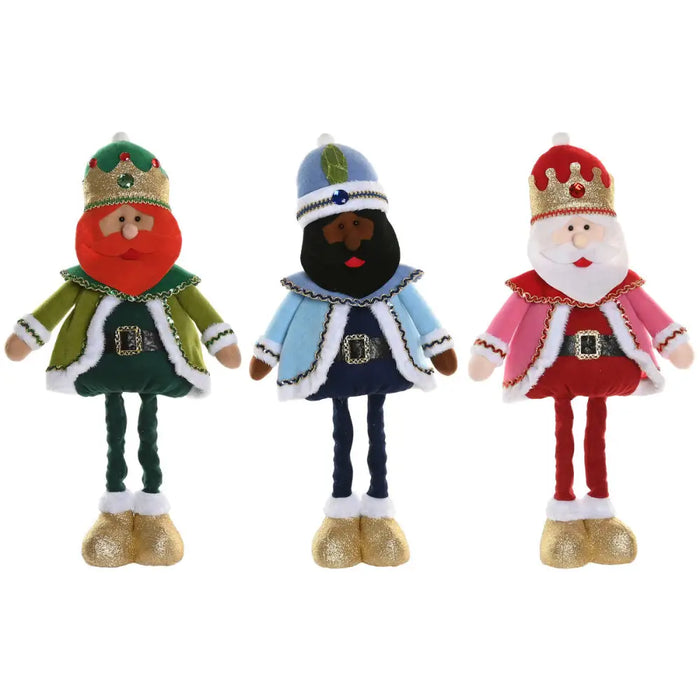 Christmas bauble Home ESPRIT Multicolour Three Kings 30 X 15 X 66 CM (3 Units) - Декорация и Осветление<<<Дом