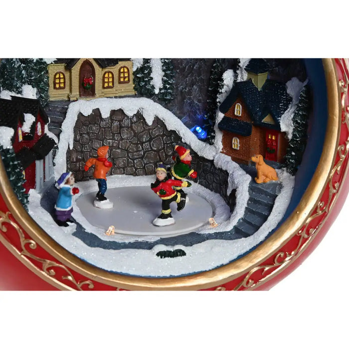 Christmas bauble Home ESPRIT Red Golden Musical 26,5 X 24 X 27 cm - Декорация и Осветление<<<Дом