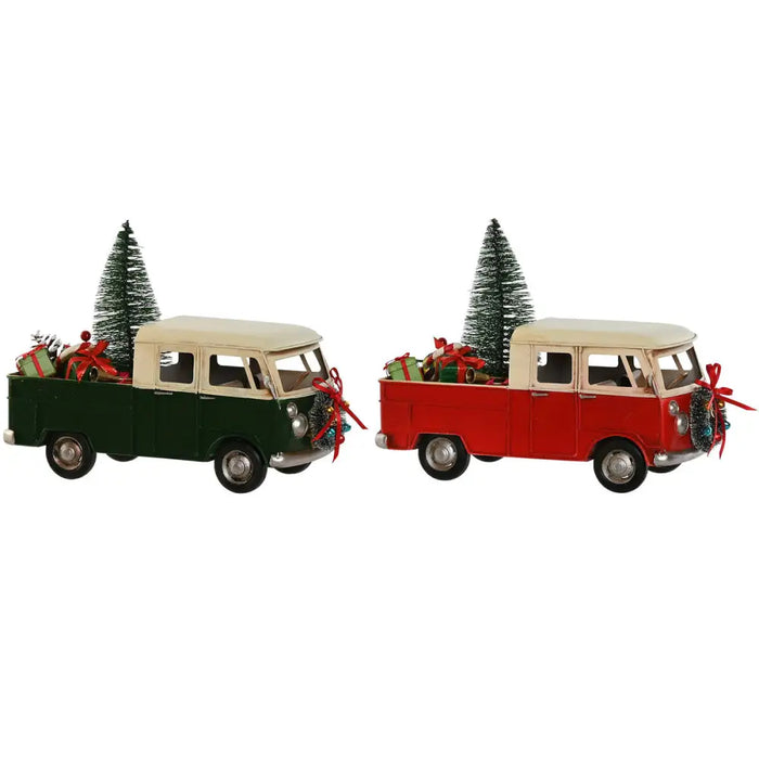 Christmas bauble Home ESPRIT Red Green 26,5 x 12 x 19 cm (2 Units) - Декорация и Осветление<<<Дом
