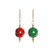 Christmas Bauble Home ESPRIT Red Green Golden Metal (2 Units) - Декорация и Осветление<<<Дом Градина<<<BigBuy&&&Коледни