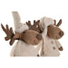 Christmas bauble Home ESPRIT White Beige 25 x 18 x 44 cm (2 Units) - Декорация и Осветление<<<Дом