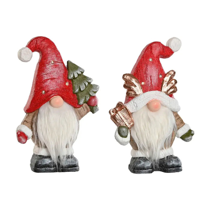 Christmas bauble Home ESPRIT White Red Gnome 25 x 11,5 x 38 cm (2 Units) - Декорация и Осветление<<<Дом