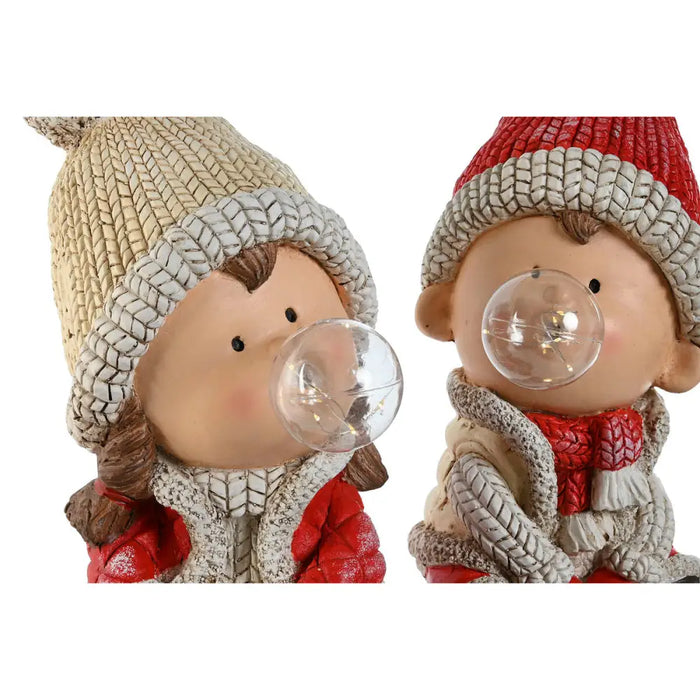 Christmas bauble Home ESPRIT White Red Green 20,5 x 23 x 51 cm (2 Units) - Коледни украси<<<Декорация и