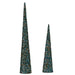 Christmas bauble Krist+ Blue Golden Cones 9,5 x 60 x 9,5 cm Sequins (4 Units) - Декорация и Осветление<<<Дом