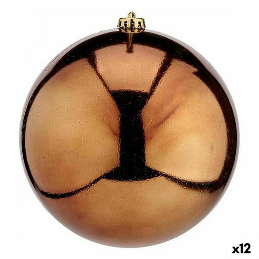 Christmas Bauble Krist+ Brown Plastic (12 Units) - Декорация и Осветление<<<Дом Градина<<<BigBuy&&&Коледни