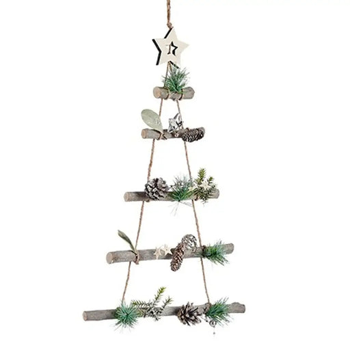 Christmas bauble Krist+ Brown Silver Wood Plastic Christmas Tree 34 x 5 x 65 cm 34 x 56 x 4 cm (6 Units) - Декорация и