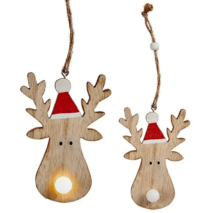 Christmas bauble Krist+ Brown Wood Reindeer 7,5 x 2,5 x 17 cm 7,5 x 11 x 3 cm (24 Units) - Декорация и Осветление<<<Дом