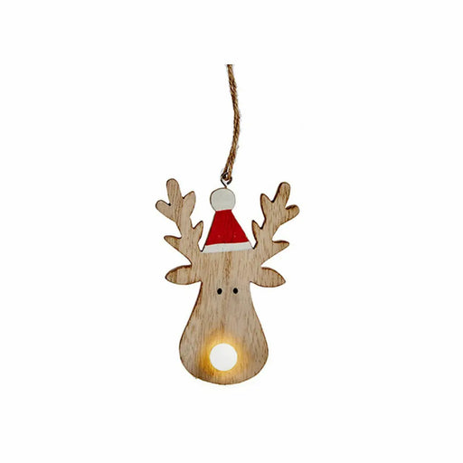 Christmas bauble Krist+ Brown Wood Reindeer 7,5 x 2,5 x 17 cm 7,5 x 11 x 3 cm (24 Units) - Декорация и Осветление<<<Дом