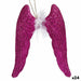 Christmas bauble Krist+ Fuchsia Plastic Glitter Angel Wings 12,5 x 15 x 2,5 cm (24 Units) - Декорация и