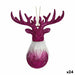 Christmas bauble Krist+ Fuchsia Plastic Glitter Reindeer 14 x 15,5 x 7 cm 13,5 x 15,5 x 7 cm (24 Units) - Декорация и