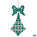 Christmas bauble Krist+ Green Plastic Glitter Lasso Rhombus 7,5 x 1 x 15,5 cm 7,5 x 15,5 x 1 cm (24 Units) - Декорация