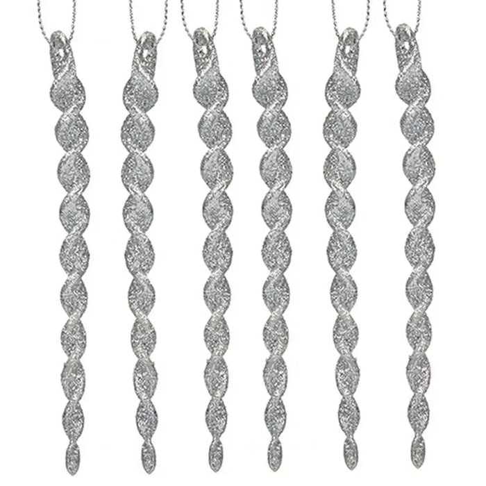 Christmas bauble Krist+ Silver Plastic Glitter 13,5 x 1 x 5,5 cm 10,5 x 21 x 1 cm (24 Units) - Декорация и