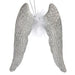 Christmas bauble Krist+ Silver Plastic Glitter Angel Wings 12,5 x 15 x 2,5 cm (24 Units) - Декорация и Осветление<<<Дом