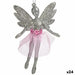 Christmas bauble Krist+ Silver Plastic Glitter Fairy 8 x 12 x 5 cm 8 x 13 x 4 cm (24 Units) - Декорация и